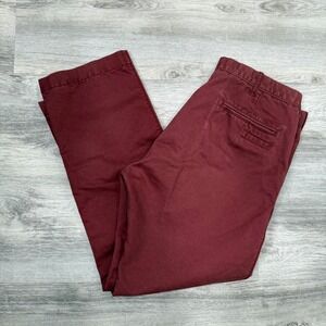 Life Well Made‎ Maroon Crop Chino Pants Women's Size 34x30